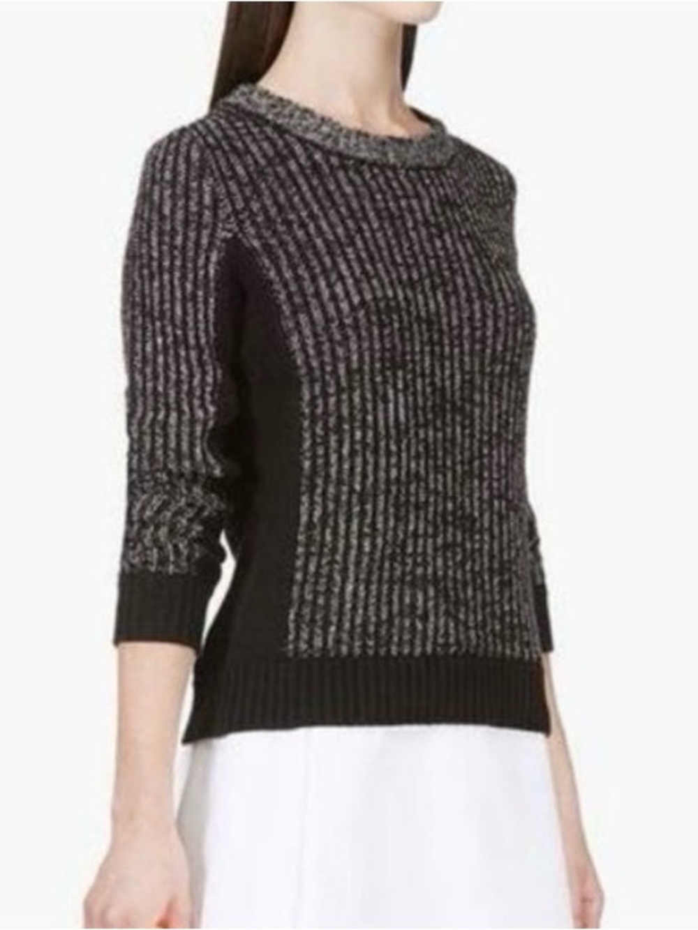 rag & bone Paula Herringbone Crewneck Sweater